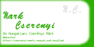 mark cserenyi business card